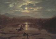 Washington Allston Moon-light landscape (mk43) oil painting on canvas